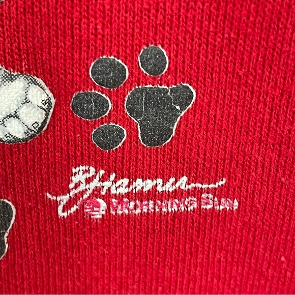 Vintage Morning Sun Dalmatian Dog Sweatshirt Red Women size 3X heart - Picture 5 of 11